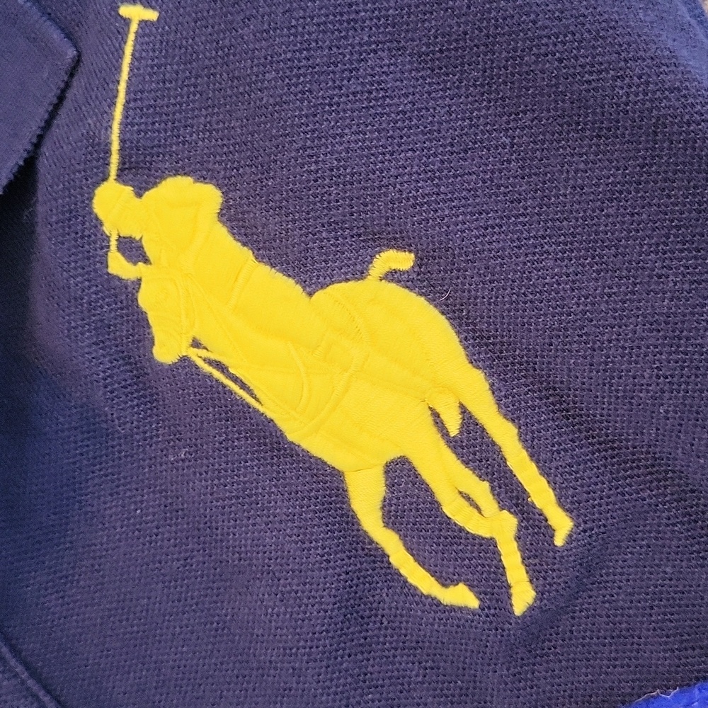 Polo by Ralph Lauren Navy Blue USA Polo Shirt - Picture 4 of 7